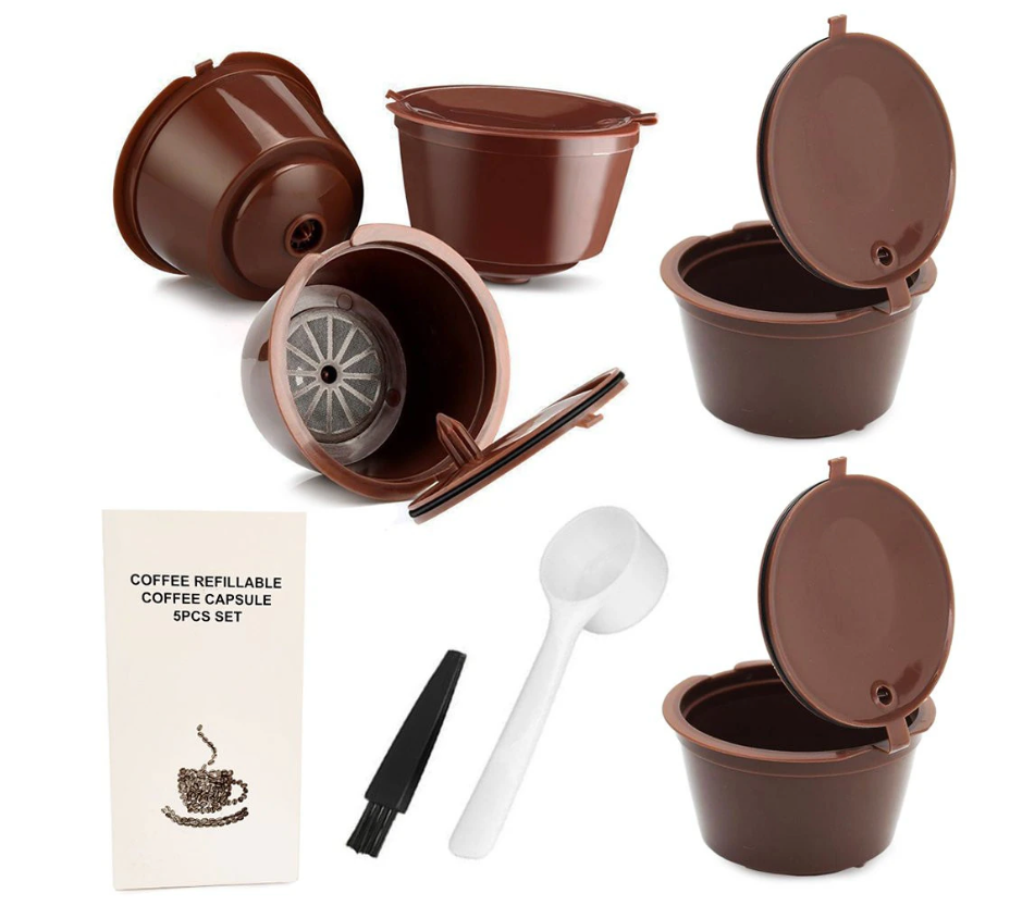 5 x daugkartinio naudojimo „Dolce Gusto“ kavos kapsulės