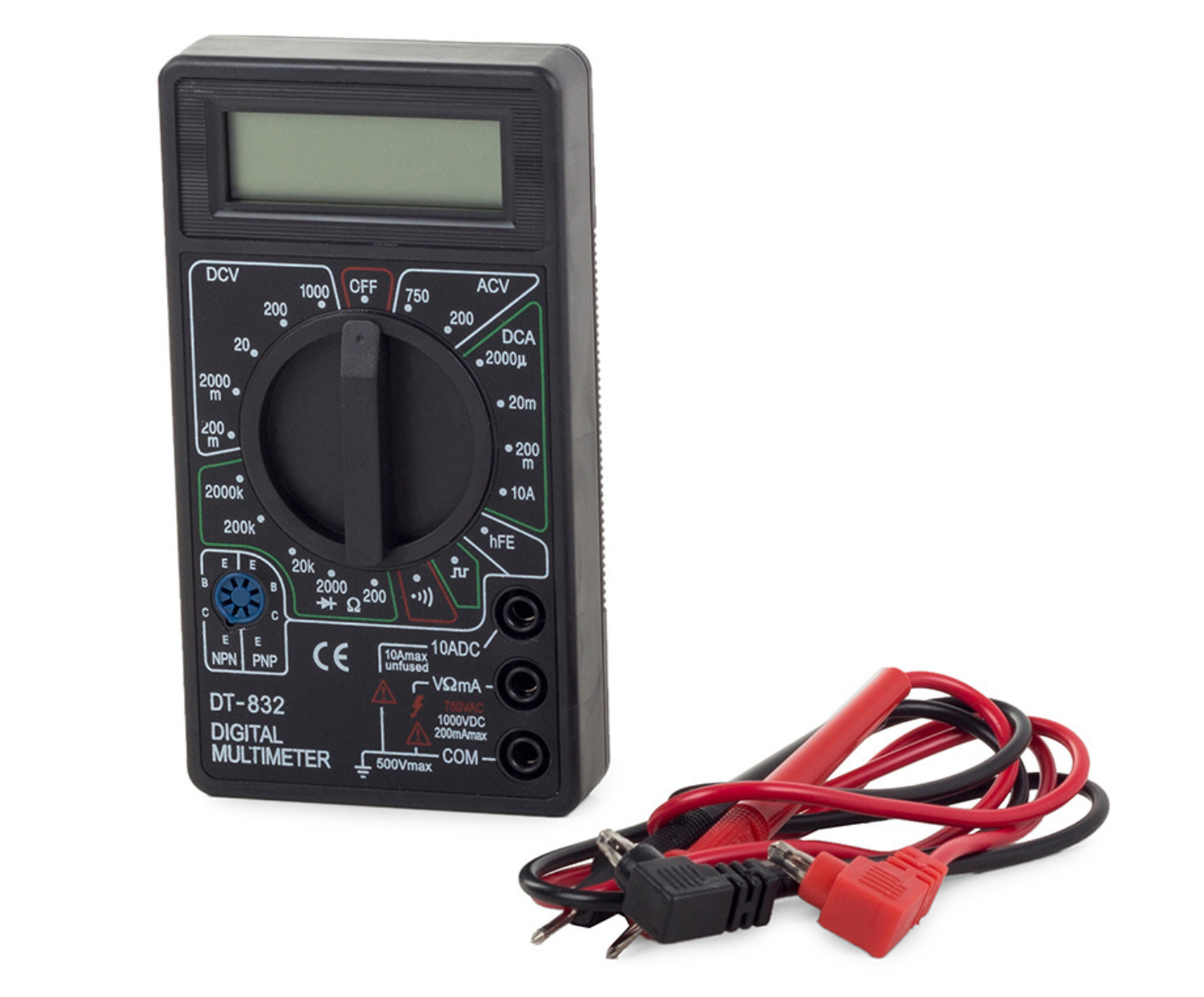  LCD klipperių multimetras 