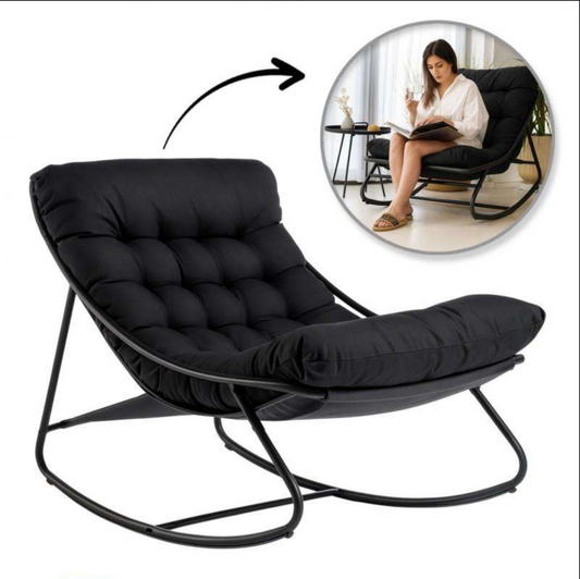 SUPAMOJI KĖDĖ SODUI juoda 