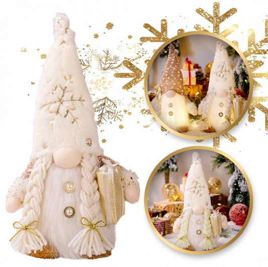 Sėdintis kalėdinis nykštukas