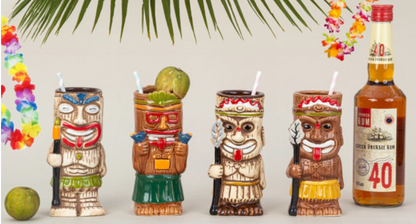 Tiki keraminiai kokteilių puodeliai 