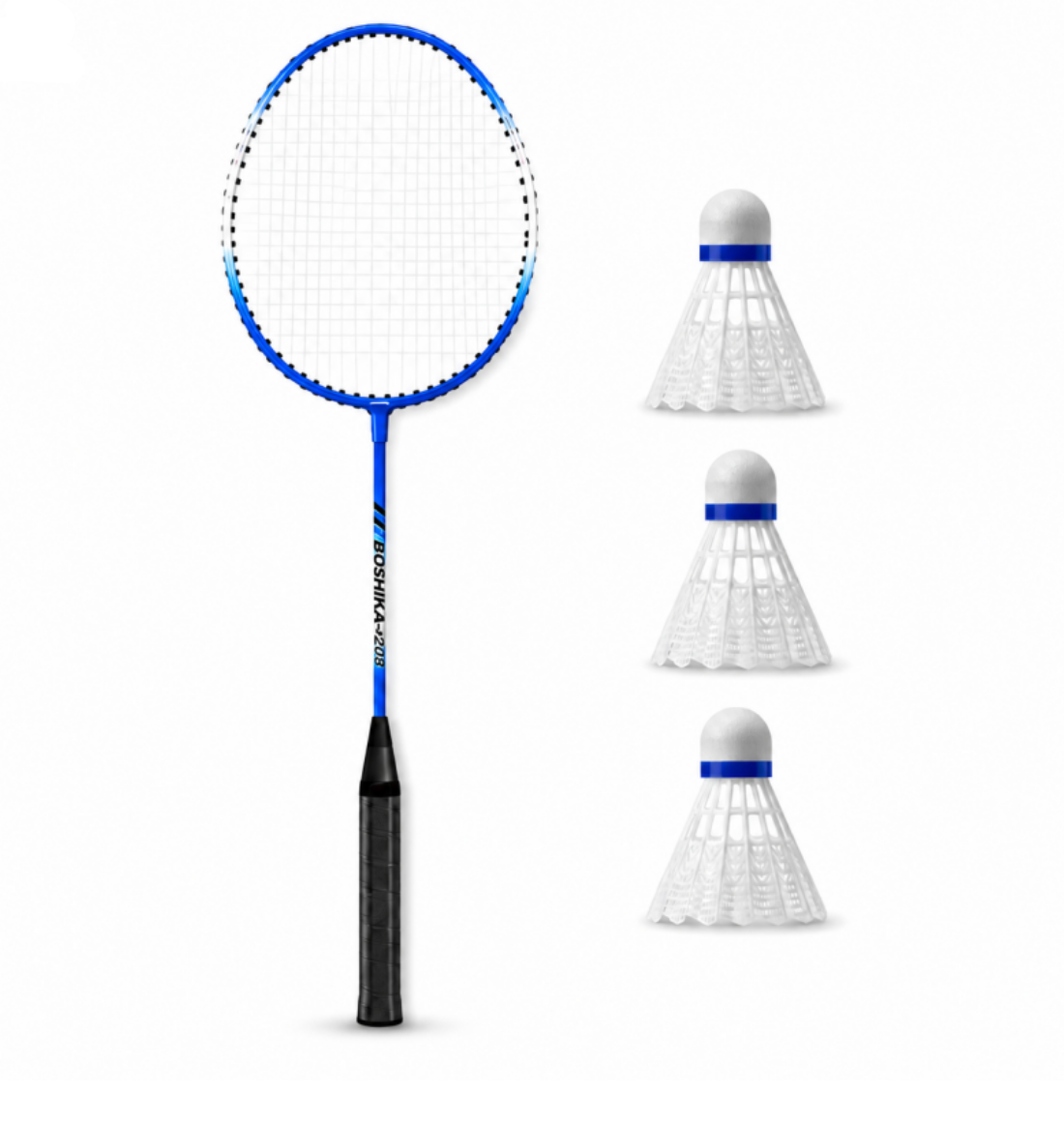 Badmintono rinkinys baltam fone
