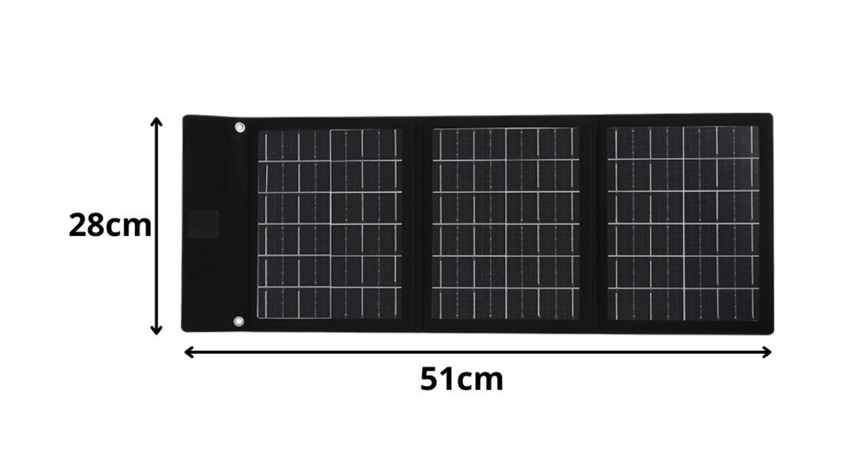 Nešiojama 20 w saulės energijos panelė išmatavimai