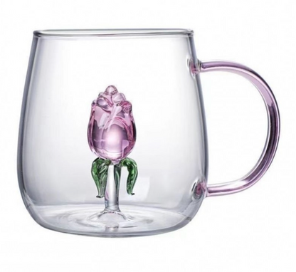 Stiklinis puodelis su stikline tulpe viduje 400ml - (SZK129) is arti