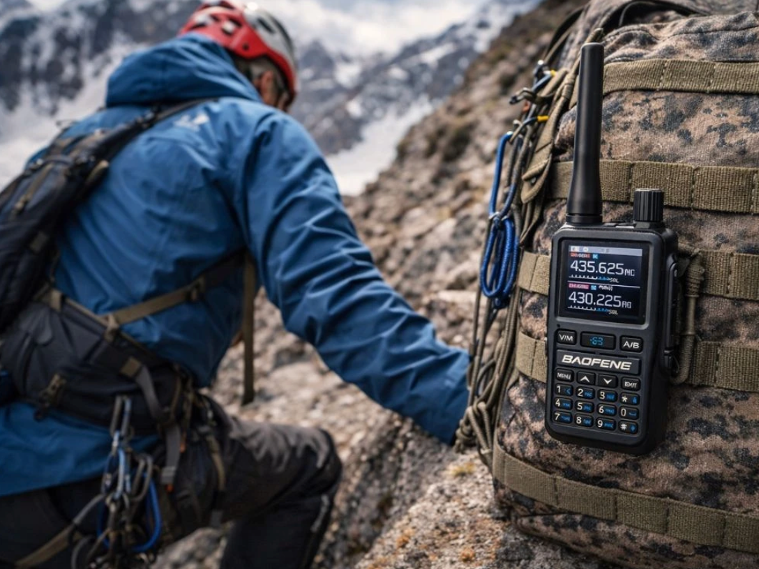 „Baofeng UV-5R“ mini didelio nuotolio racija pravers kopiant į kalnus