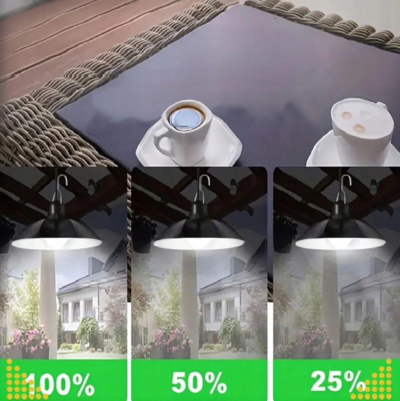  LED sodo šviestuvas procentali šviesos galia