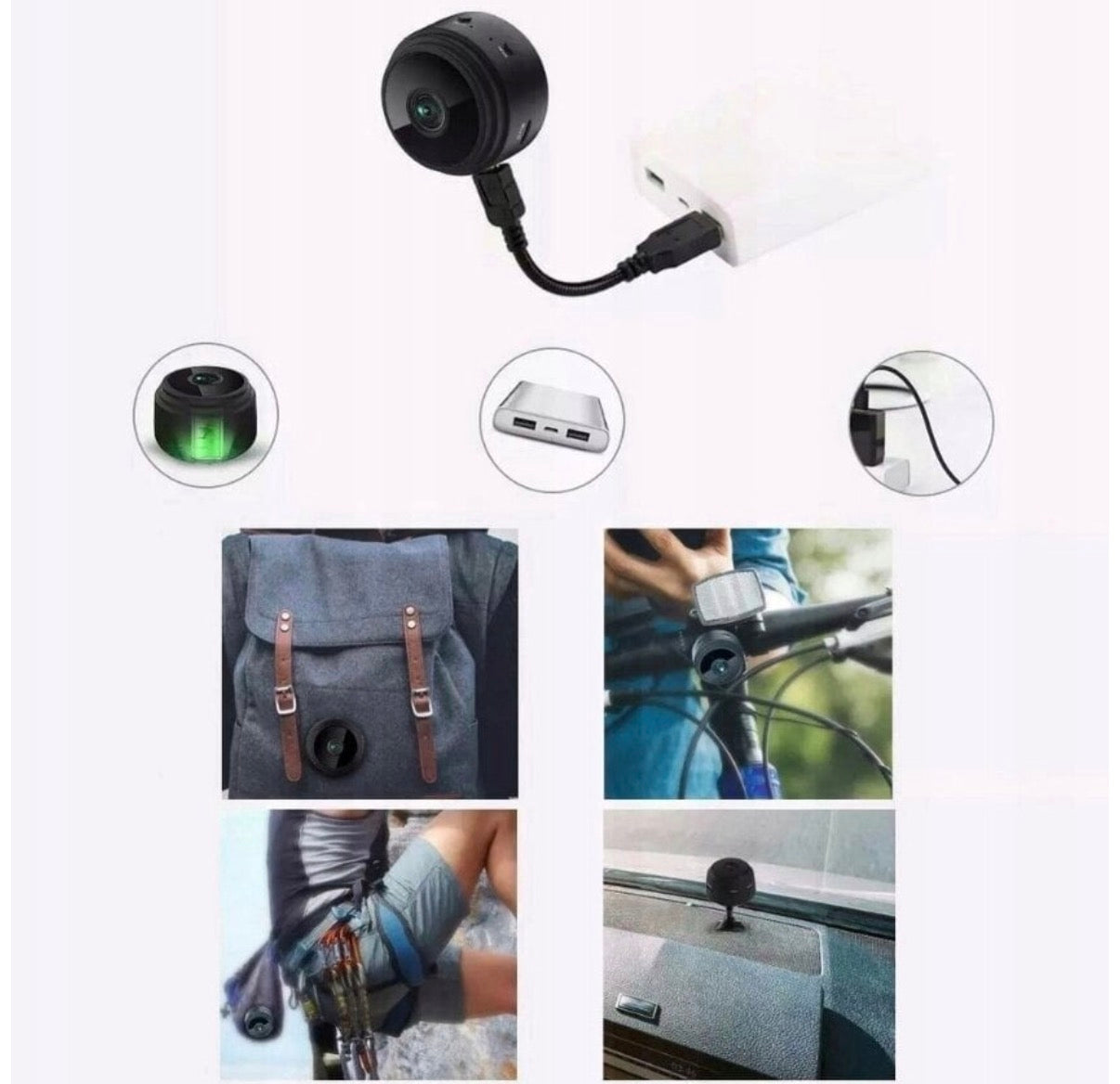 A9 | Belaidė 1080p Wi-Fi mini kamera | - Savamrate.lt