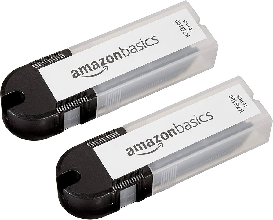 „Amazon Basics“ – anglinio plieno ašmenys 18 mm - Savamrate.lt