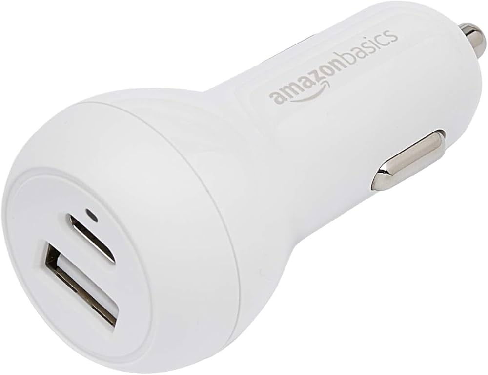 „Amazon Basics“ dviejų prievadų automobilinis įkroviklis - Savamrate.lt