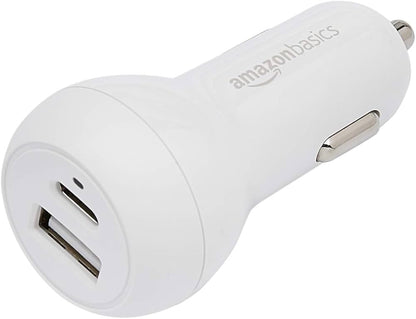 „Amazon Basics“ dviejų prievadų automobilinis įkroviklis - Savamrate.lt