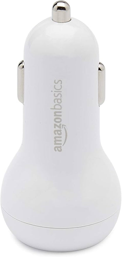 „Amazon Basics“ dviejų prievadų automobilinis įkroviklis - Savamrate.lt