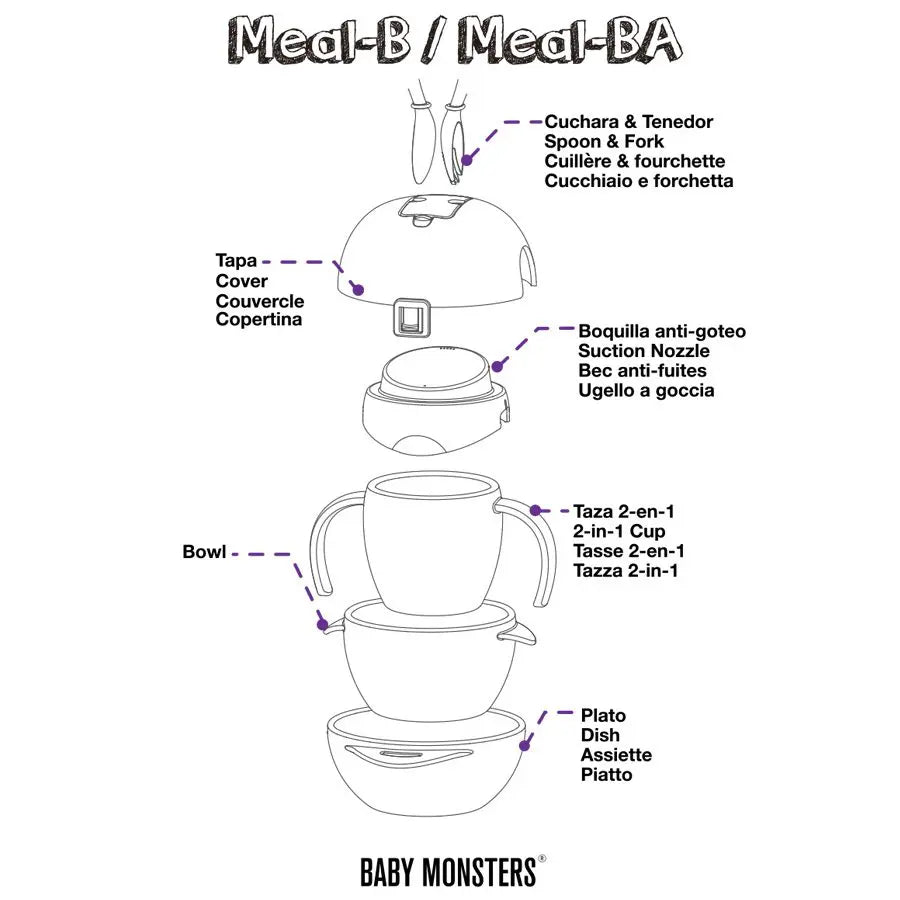 „Baby Monsters“ stalo įrankių rinkinys, 12+ mėn., 5 dalių - Savamrate.lt