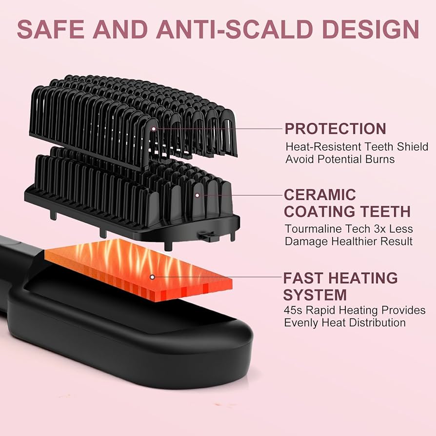 Plaukų tiesinimo šepetys