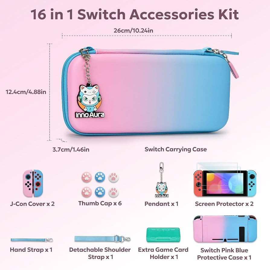 Nintendo Switch (2017) dėklas 16-1 Inno Aura