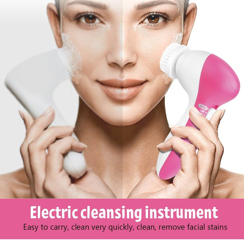 5 viename grožio priežiūros masažuoklis – veido valymas ir odos atgaivinimas