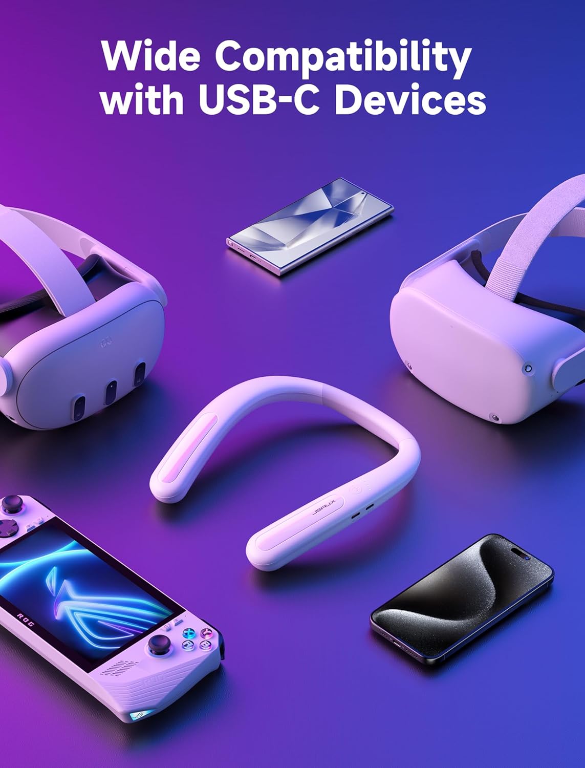 Išorinė kaklo formos baterija JSAUX VR