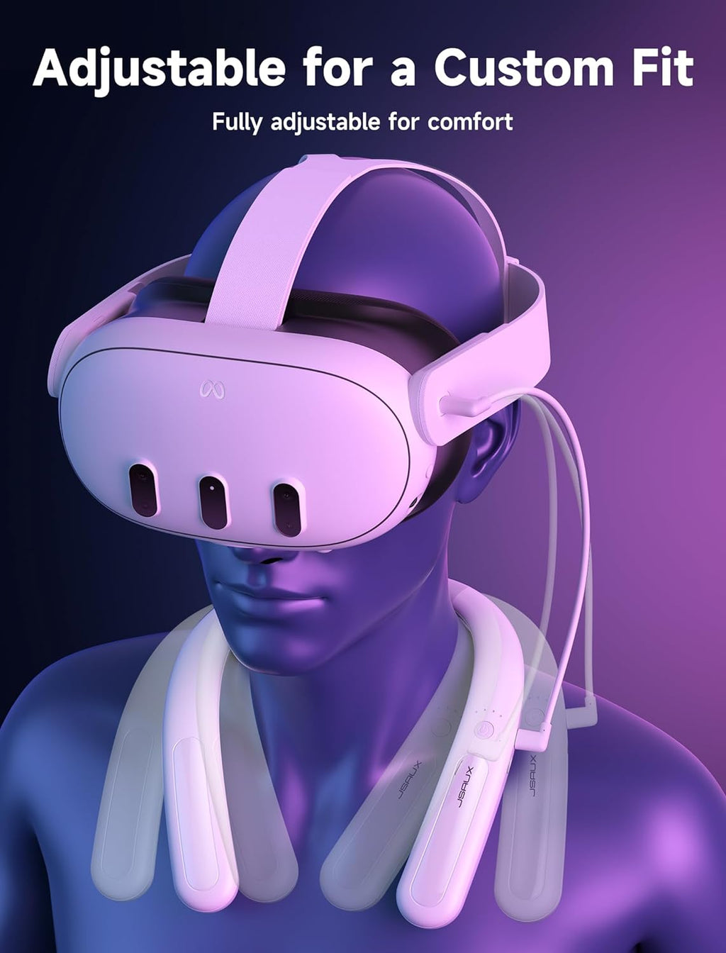 Išorinė kaklo formos baterija JSAUX VR