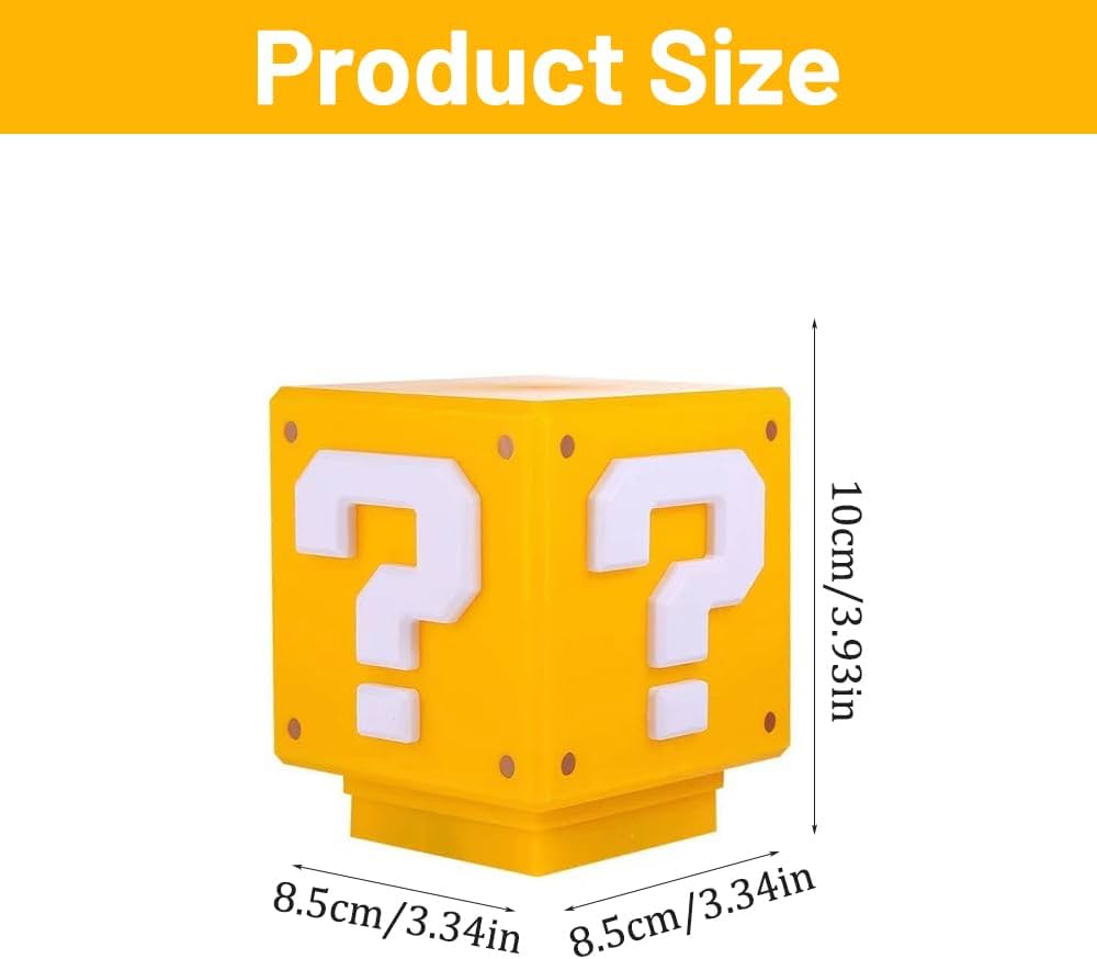 Mario 3D klaustuko ženklo naktinė lemputė