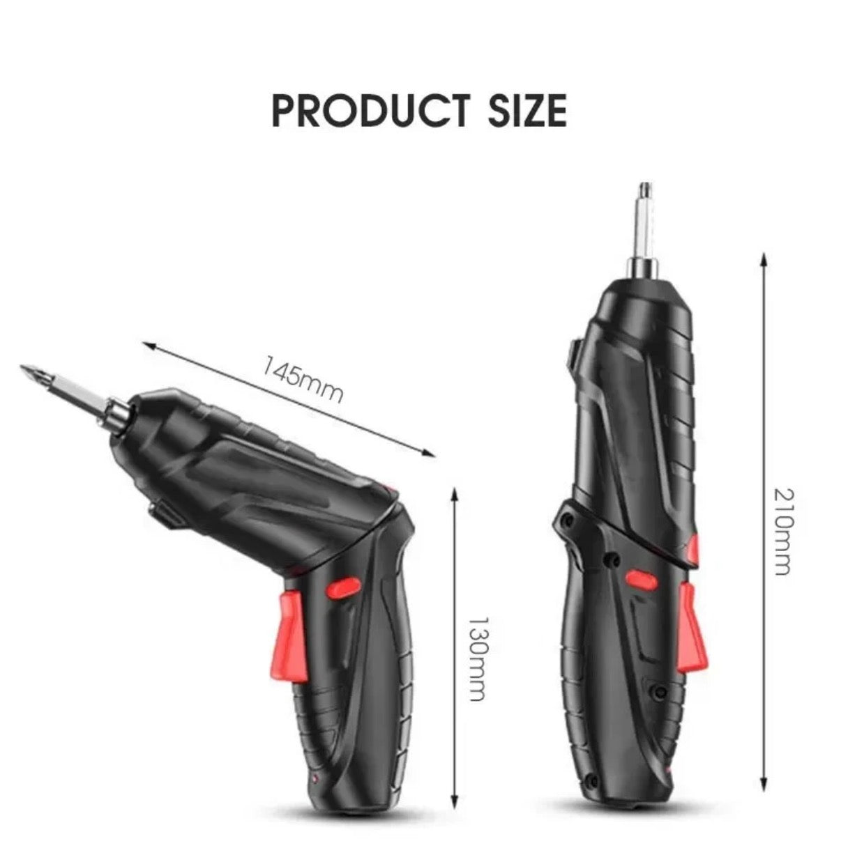 Belaidis mini elektrinis atsuktuvas su LED apšvietimu