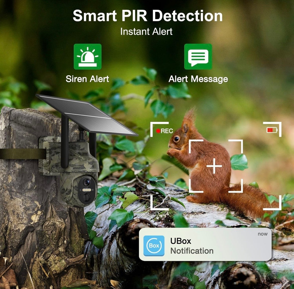 Belaidė laukinės gamtos stebėjimo kamera su judesio jutikliu