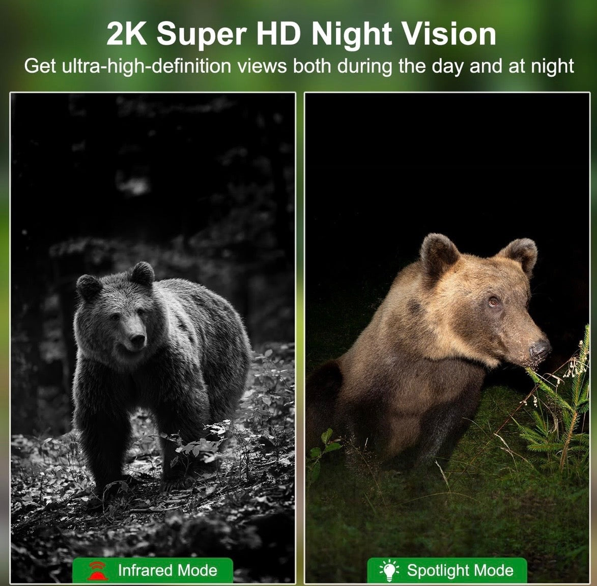 Belaidė laukinės gamtos stebėjimo kamera su judesio jutikliu