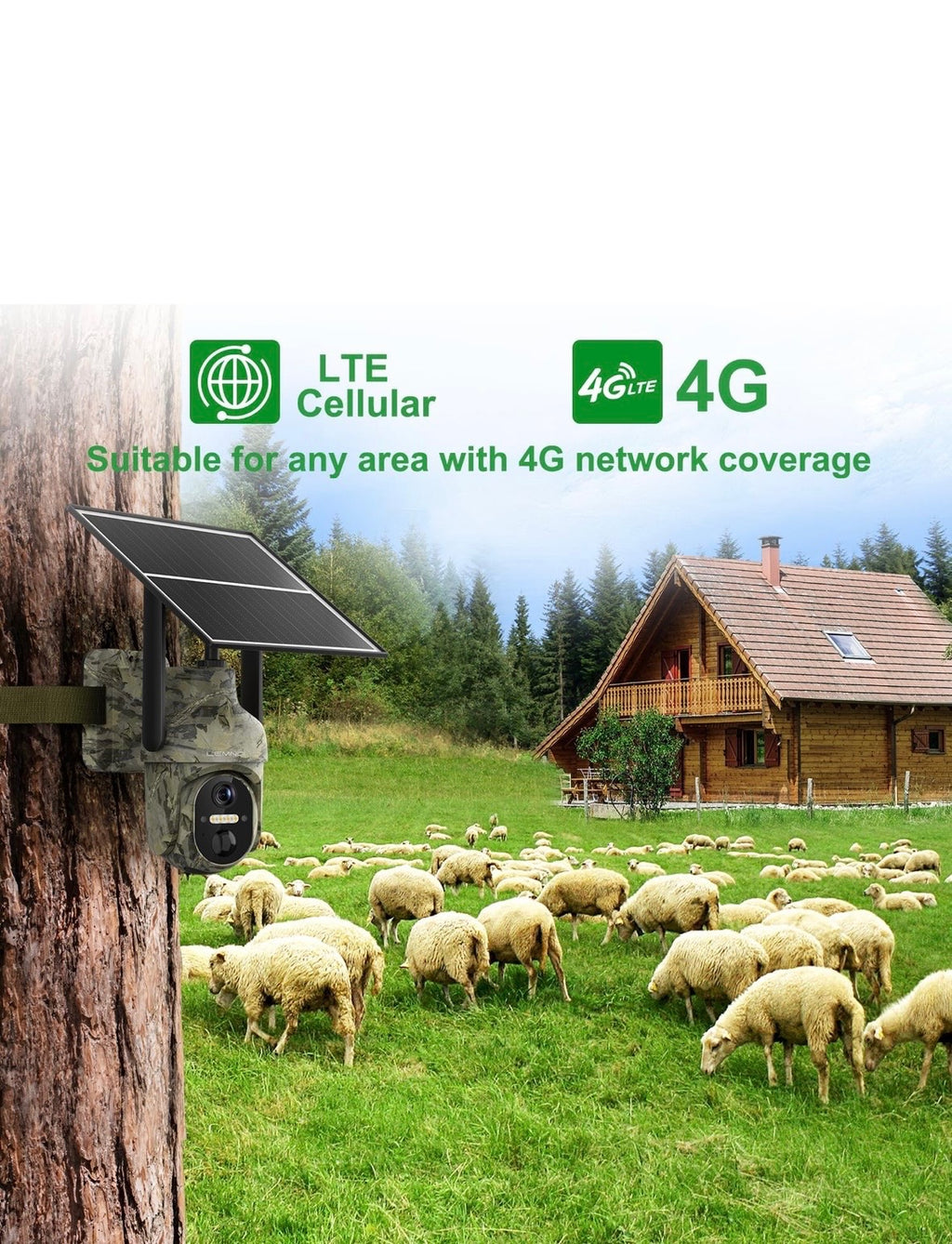 Belaidė laukinės gamtos stebėjimo kamera su judesio jutikliu