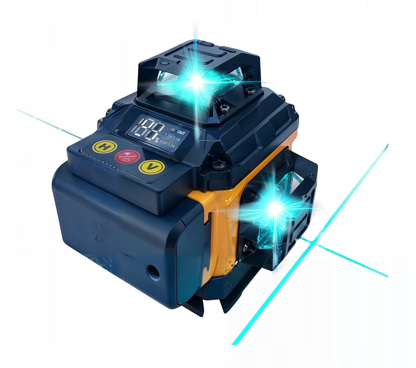 LAZERINIS NIVELYRAS  KRYŽMINIS LAZERINIS ŽALIAS SAVAIME IŠLYGINANTIS 4D 360 + TRIKOJIS STOVAS - Savamrate.lt