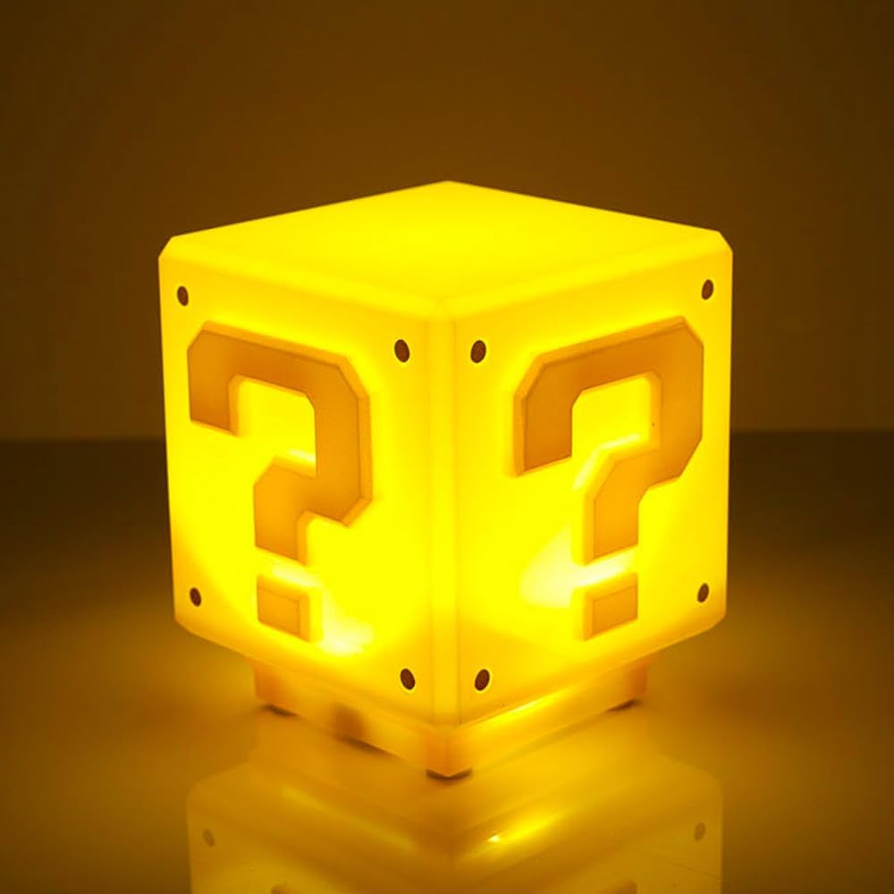 Mario 3D klaustuko ženklo naktinė lemputė - Savamrate.lt
