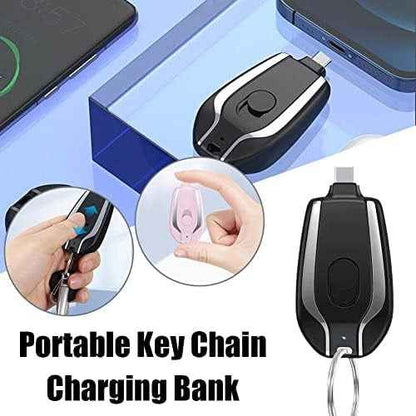 Mini Power Bank su Raktų Pakabuku