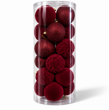 Kalėdinių eglutės žaisliukų rinkinys – 24 vnt.