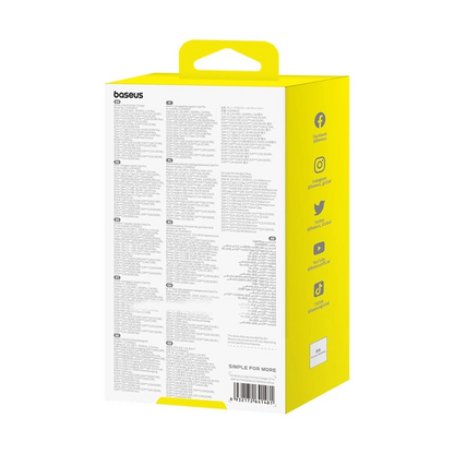 Sieninis įkroviklis Baseus OS-Cube Pro 2xUSB-C + USB, 65W (baltas) - Savamrate.lt