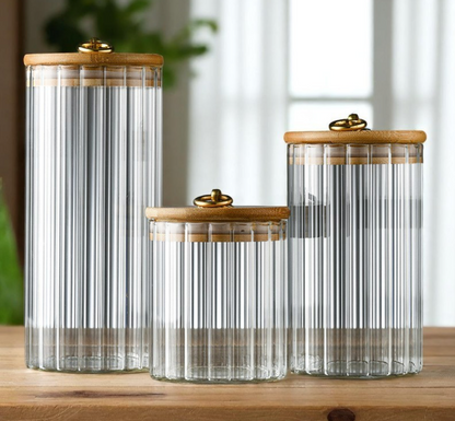 Stiklinė cukrinė, briaunota 850ml 3  dydziai