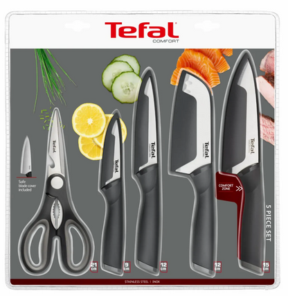 Tefal Comfort 5 Dalių Peilių Rinkinys - Savamrate.lt