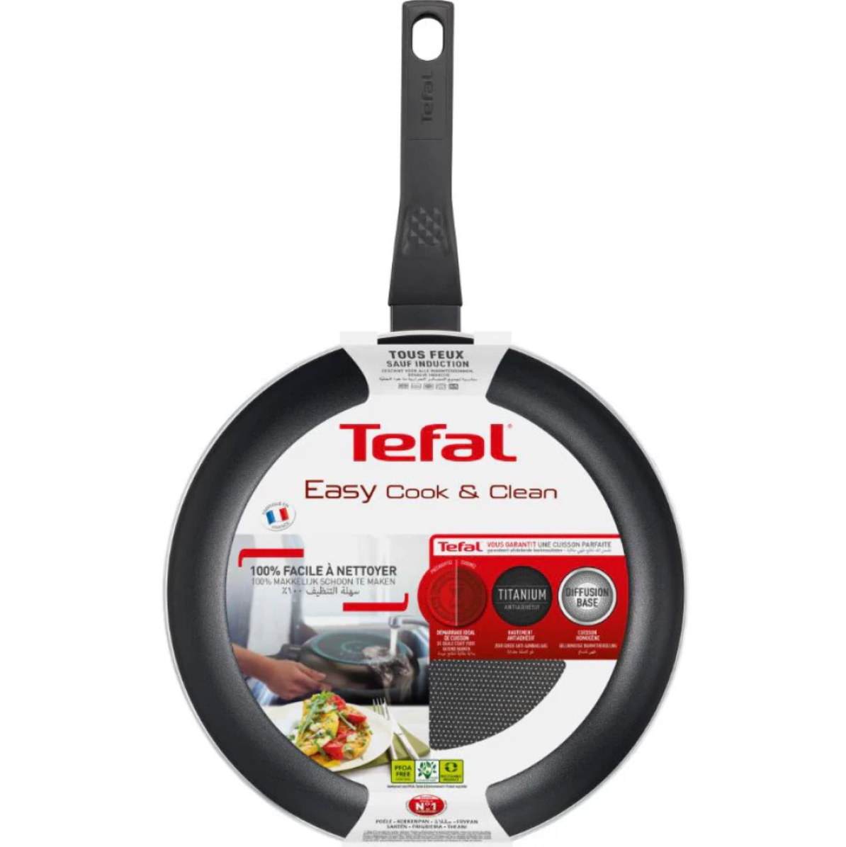 Tefal Easy Cook and Clean 26 cm. keptuvė - Savamrate.lt