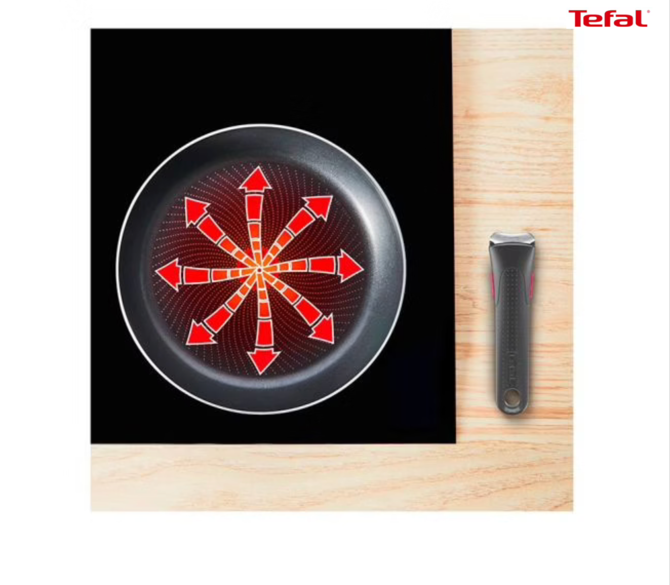 Tefal Ingenio Essential Puodų/Keptuvių Rinkinys su Nuimama Rankena - Burgundiška Raudona - Savamrate.lt