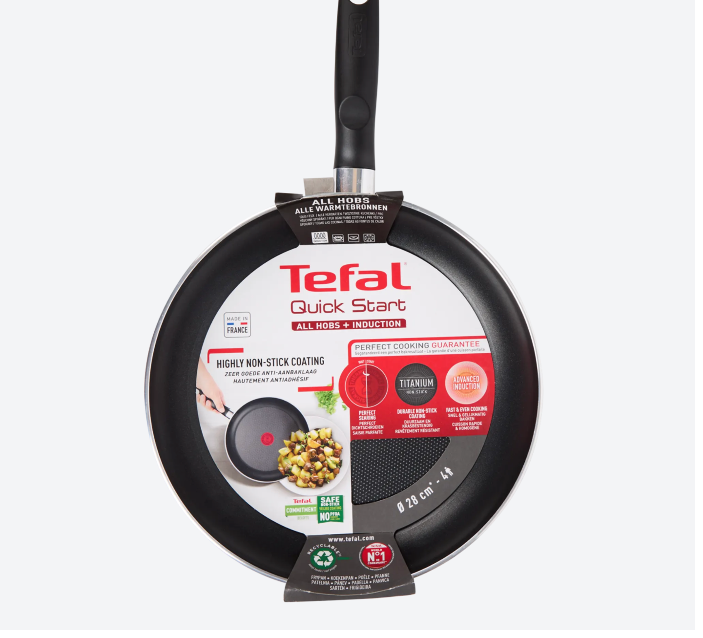 Tefal Quick Start keptuvė 28 cm.priekis - Savamrate.lt