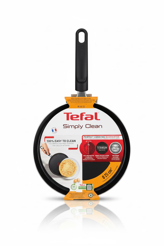 Tefal Simply Clean blynų keptuvė 25 cm. priekis- Savamrate.lt